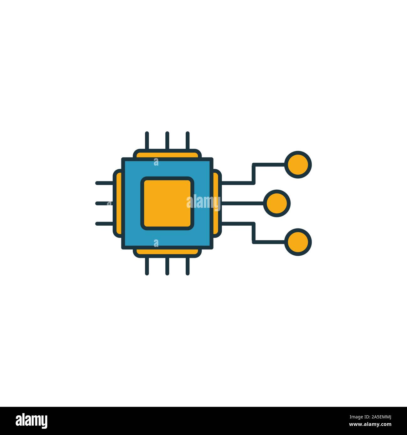 Il sistema Embedded icon set. Quattro elementi in diversi stili dal settore 4.0 raccolta di icone. Creative sistema embedded icone riempito, contorno, colorati Illustrazione Vettoriale