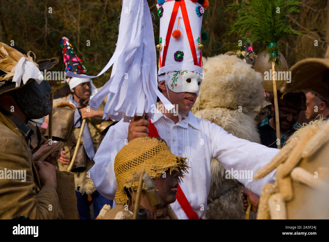 La Vijanera Carnevale, Silio Cantabria, SPAGNA Foto Stock