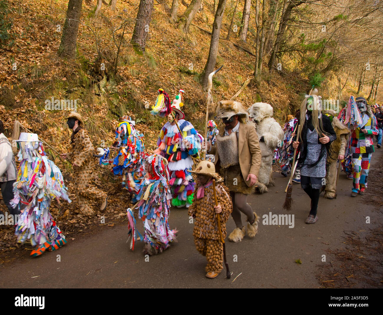 La Vijanera Carnevale, Silio Cantabria, SPAGNA Foto Stock