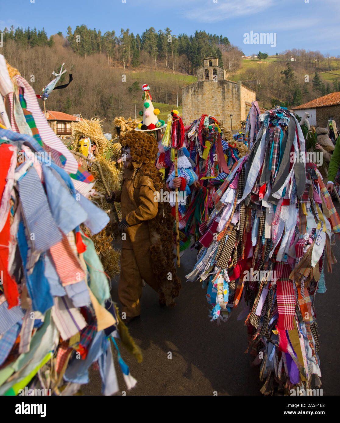 La Vijanera Carnevale, Silio Cantabria, SPAGNA Foto Stock
