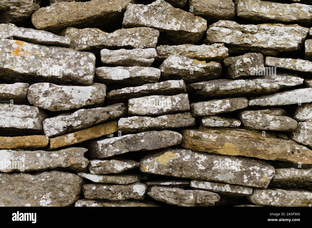 Muro di pietra a secco Foto Stock