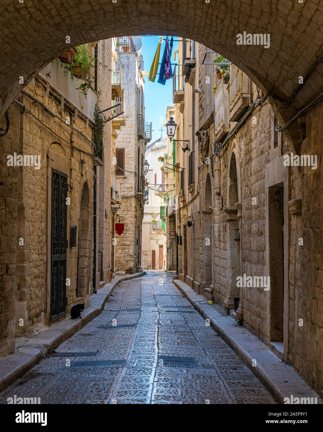 Giovinazzo, cittadina in provincia di Bari, Puglia), il sud dell'Italia. Foto Stock