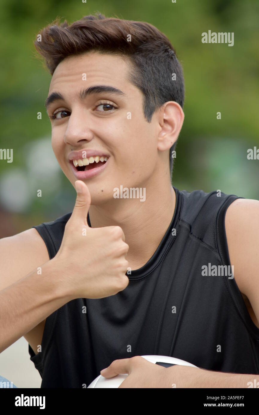 Felice la persona sportiva Foto Stock