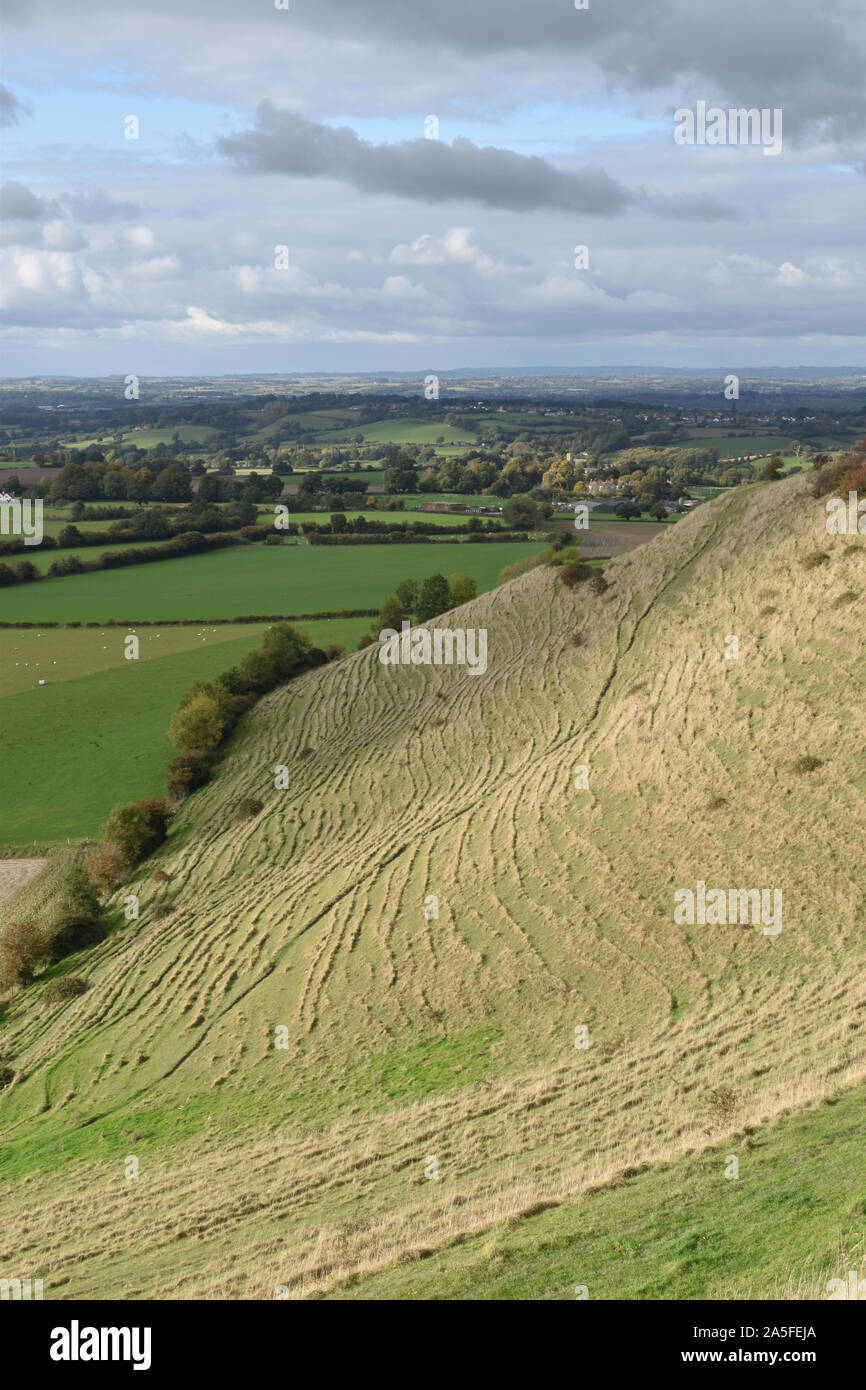 Cley Hill, Wiltshire, Inghilterra Foto Stock