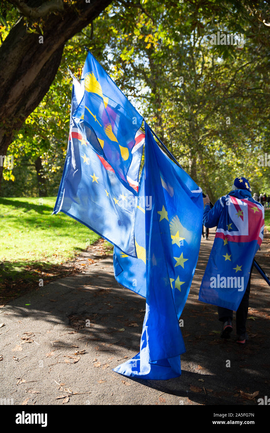 Londra, Inghilterra ,19 ottobre 2019; voto popolare marzo chiedendo un secondo referendum su Brexit. Foto Stock