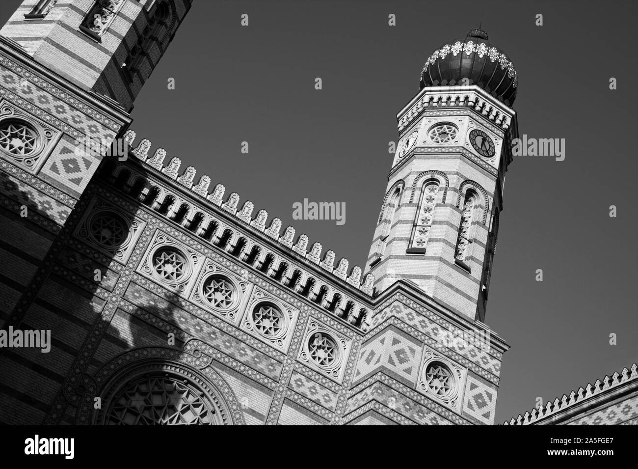 Grande Sinagoga, Quartiere Ebraico, Pest, Budapest, Ungheria Foto Stock