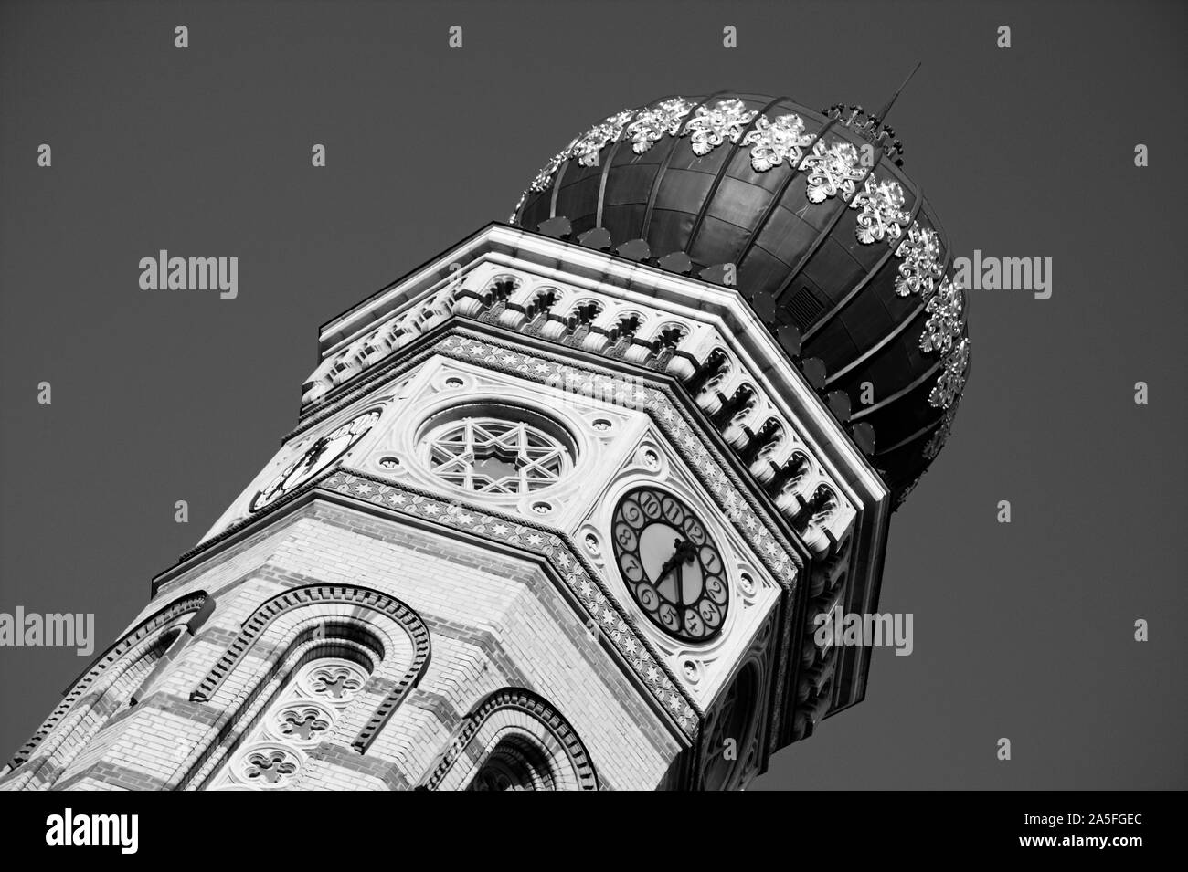 Grande Sinagoga, Quartiere Ebraico, Pest, Budapest, Ungheria Foto Stock