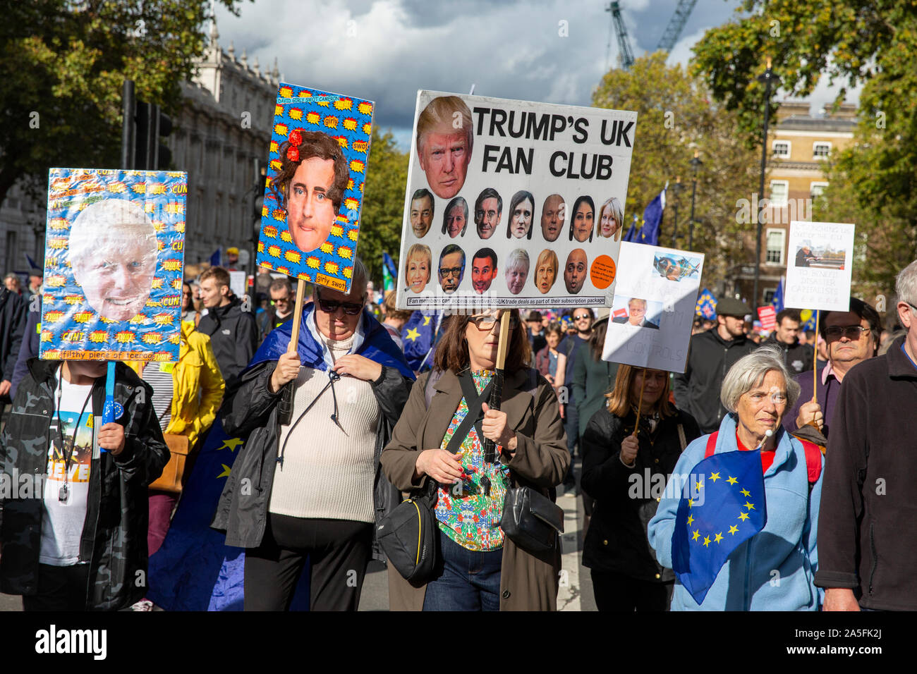 Londra, Inghilterra ,19 ottobre 2019; voto popolare marzo chiedendo un secondo referendum su Brexit. Foto Stock
