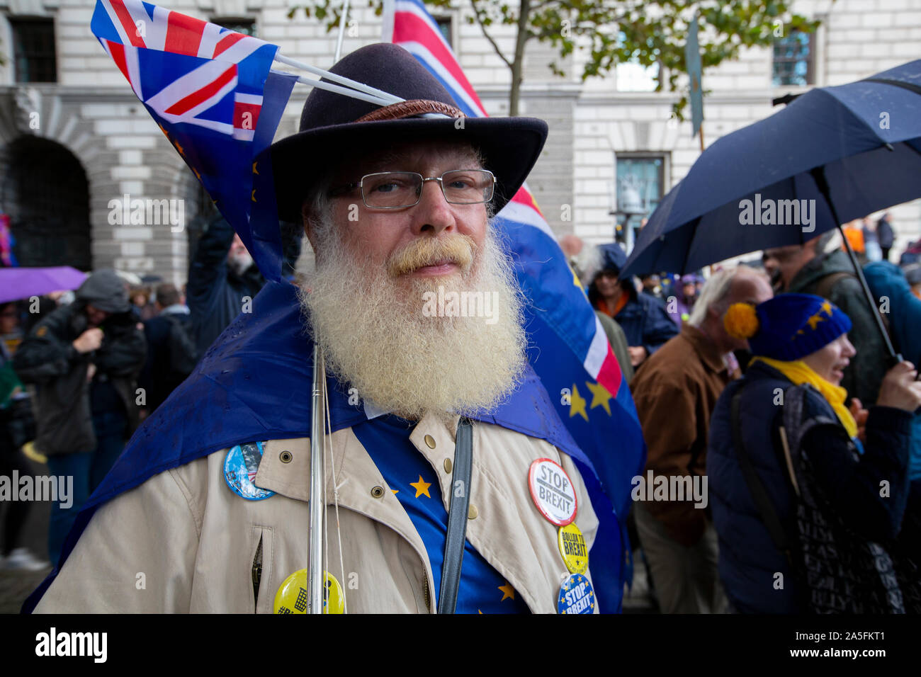 Londra, Inghilterra ,19 ottobre 2019; voto popolare marzo chiedendo un secondo referendum su Brexit. Foto Stock