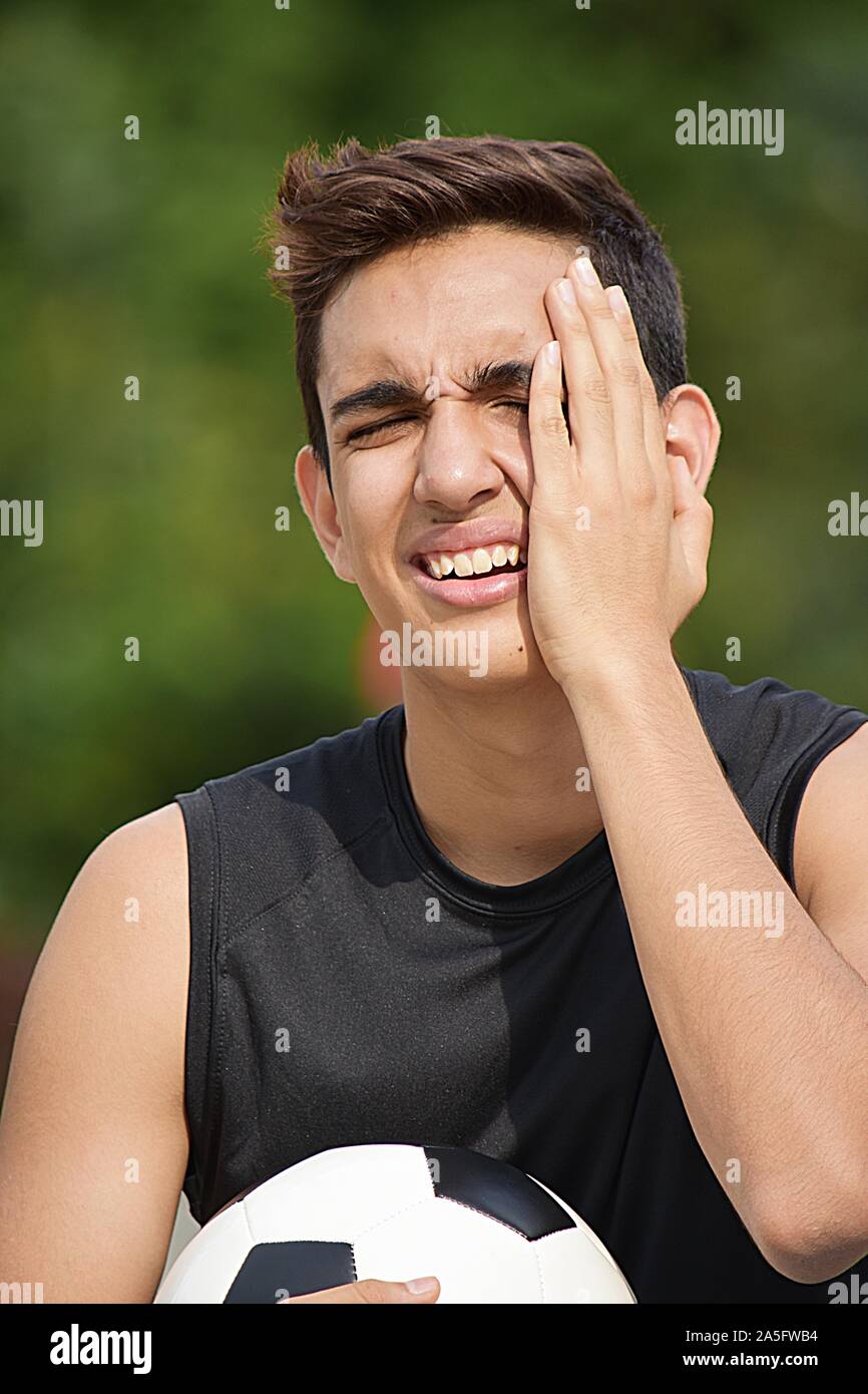 Sottolineato persona sportiva Foto Stock