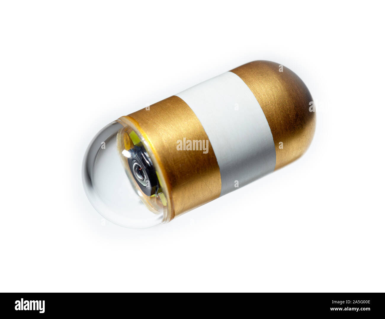La capsula endoscopica in miniatura telecamera medicale Foto Stock