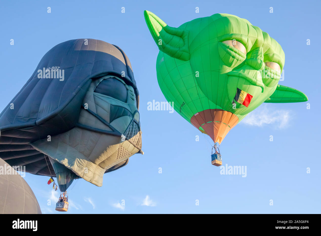 Albuquerque International Balloon Fiesta Yoda balloon.Si tiene ogni anno all'inizio di ottobre per nove giorni. Più grande di questi festival in tutto il mondo. Con oltre 100 p Foto Stock