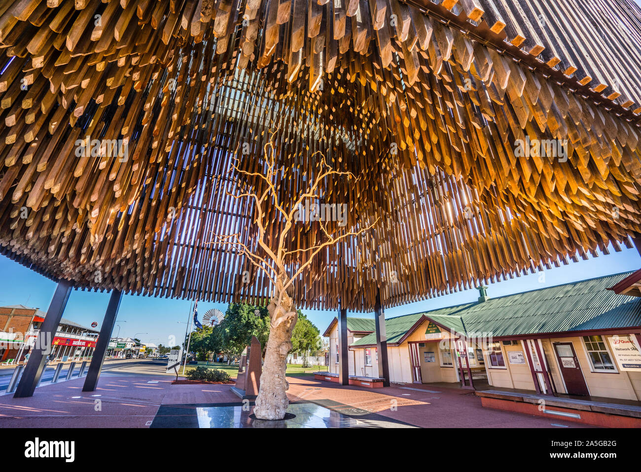 Albero della conoscenza Memorial, un'icona del partito laburista e i sindacati, simboleggia il fondamento della rappresentanza organizzata del lavoro in qu Foto Stock