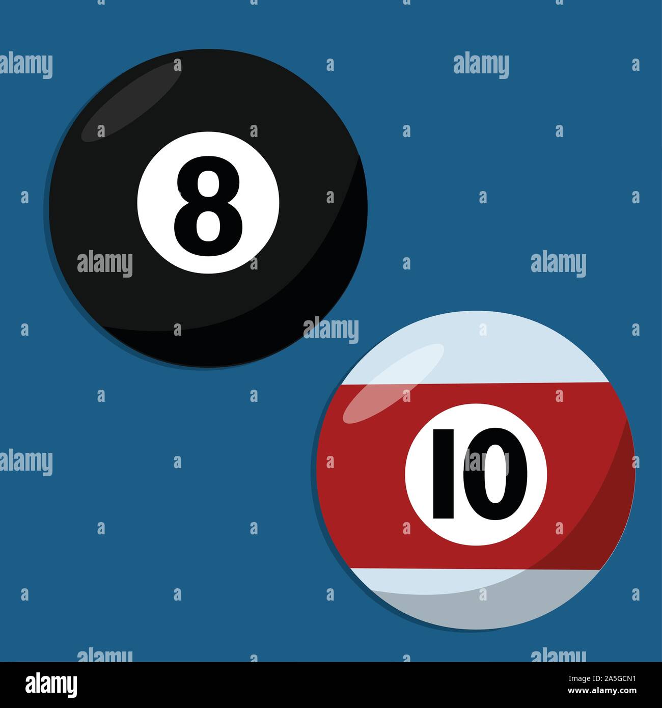 Biliardo palla illustrazione vettoriale Illustrazione Vettoriale