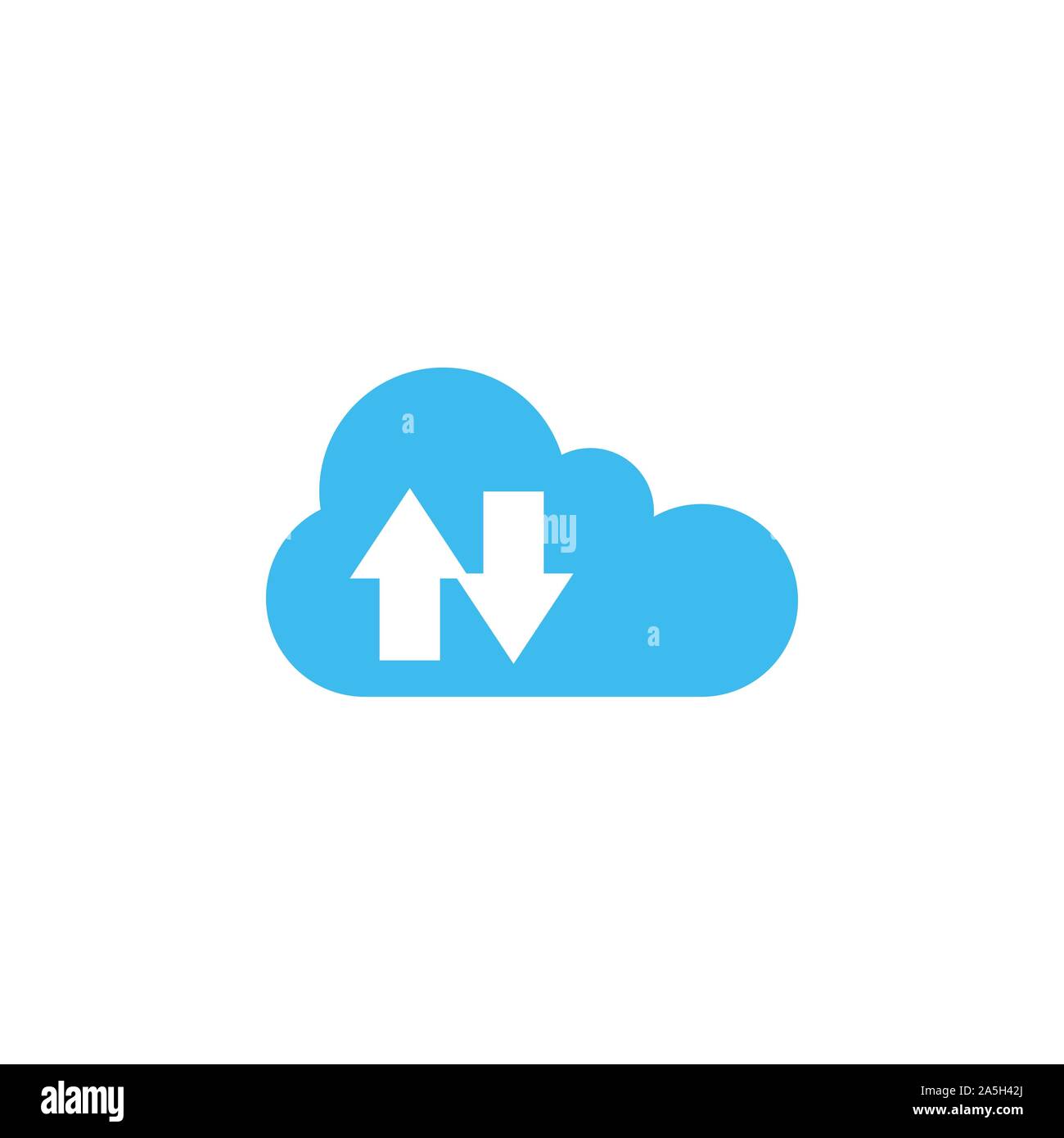 La sincronizzazione icona a forma di nuvola design modello illustrazione isolato Illustrazione Vettoriale