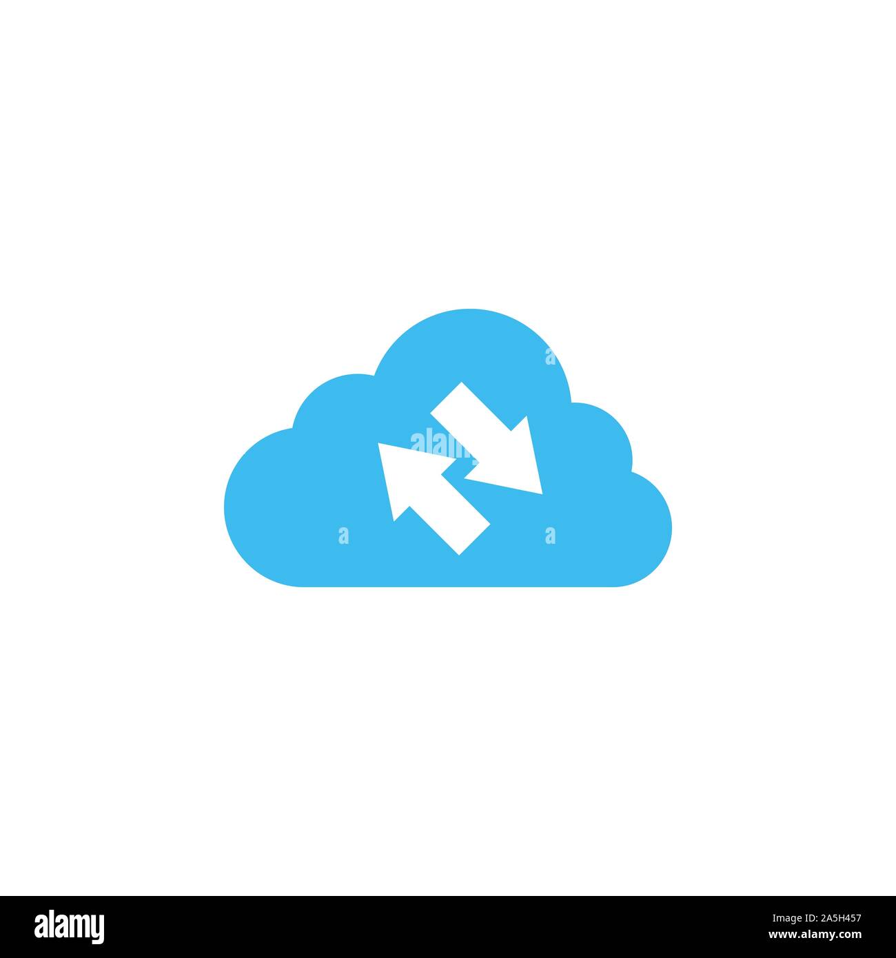 La sincronizzazione icona a forma di nuvola design modello illustrazione isolato Illustrazione Vettoriale