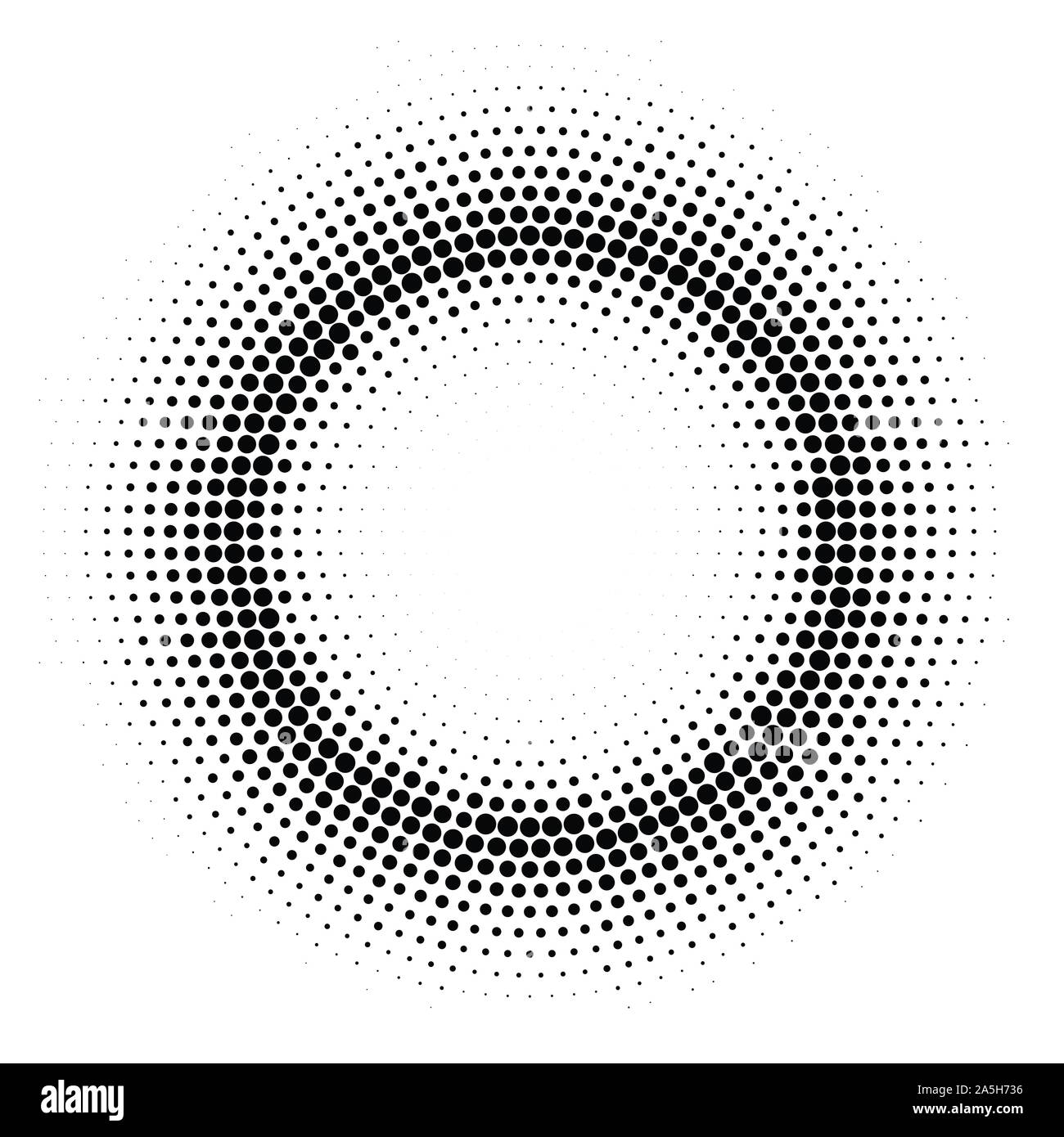 Cerchio di mezzitoni telaio. Vettore gradiente rotondo Illustrazione Vettoriale