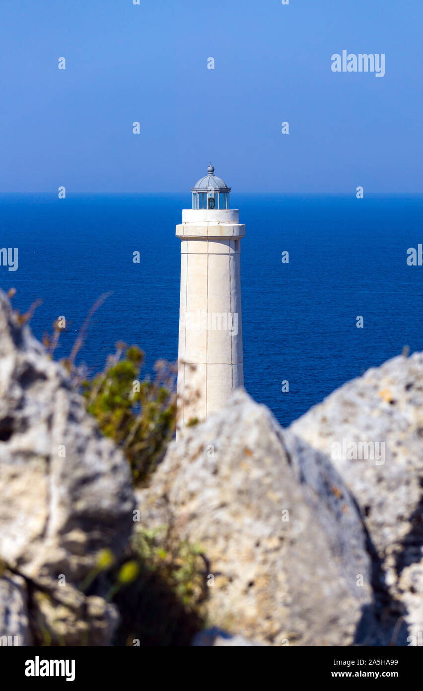 L'Italia, Puglia, Otranto, Punta Palascia faro Foto Stock