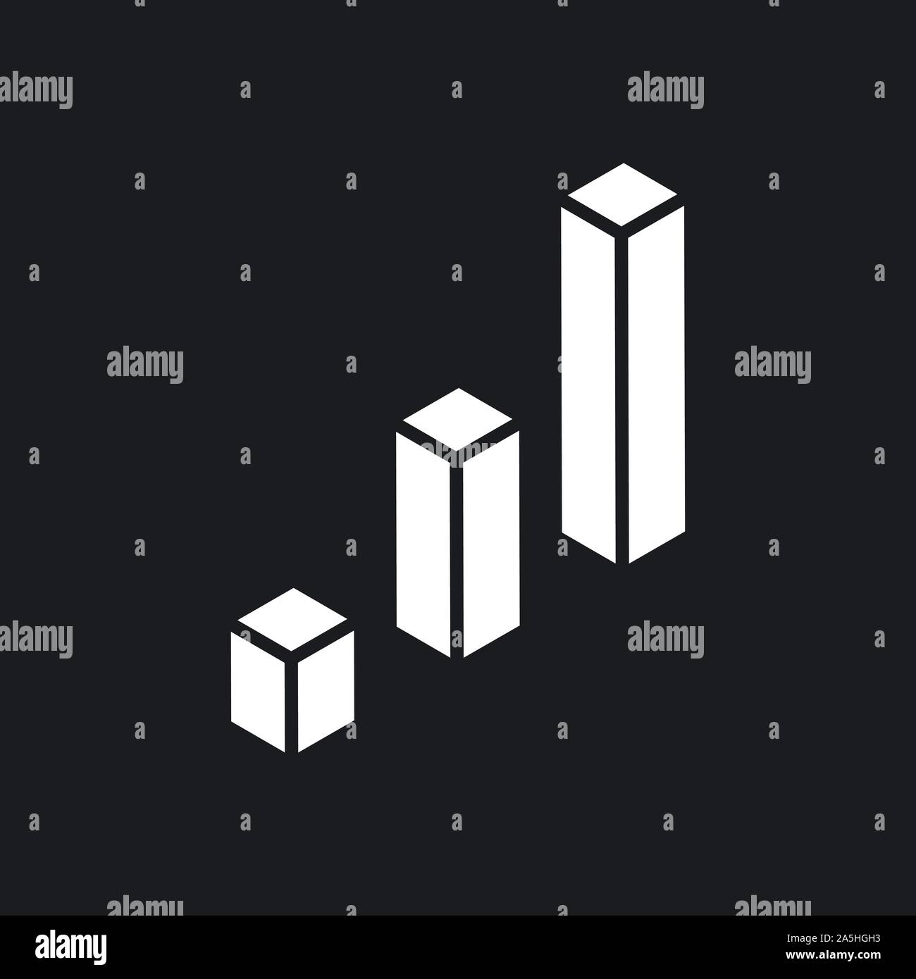 Grafico e icona diagramma. Analisi e simboli aziendali. Illustrazione Vettoriale