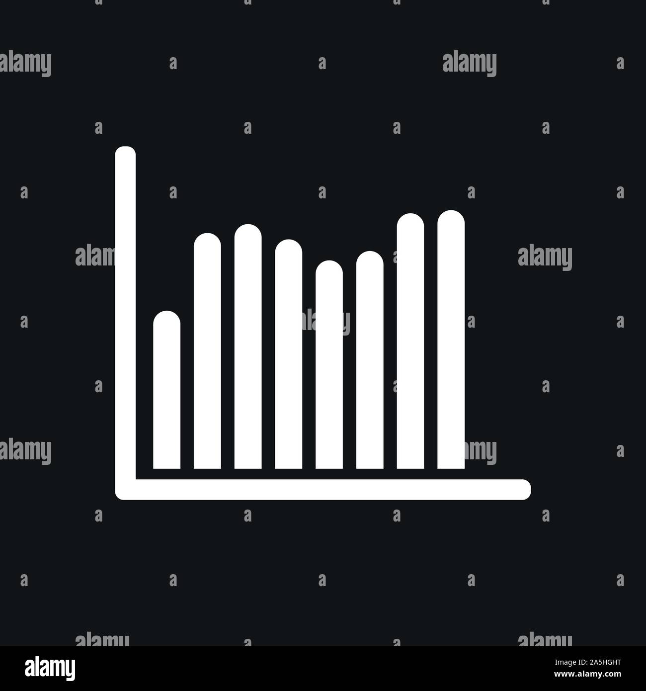 Grafico e icona diagramma. Analisi e simboli aziendali. Illustrazione Vettoriale