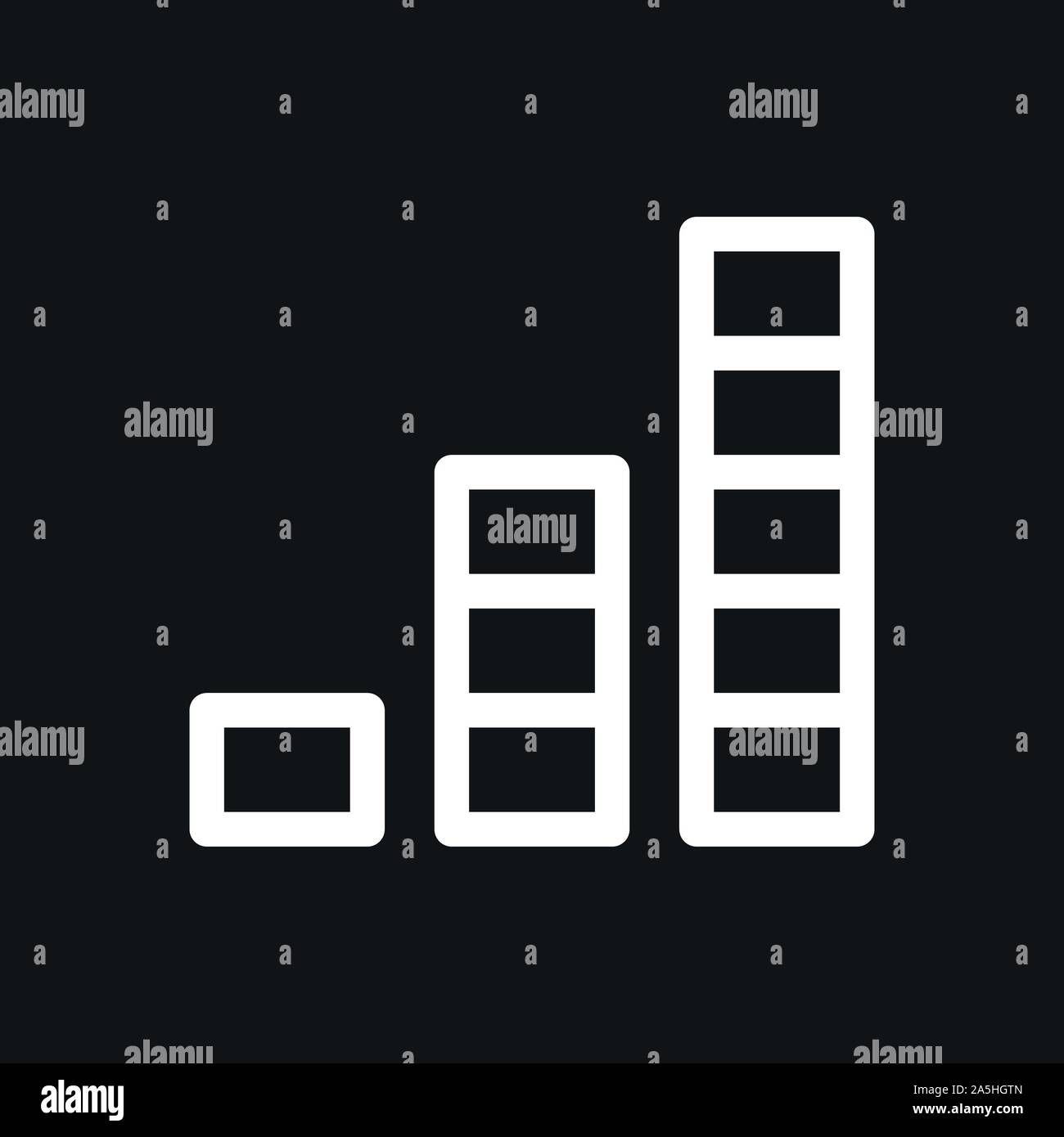 Grafico e icona diagramma. Analisi e simboli aziendali. Illustrazione Vettoriale