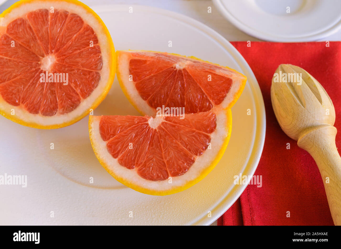 Close up di pompelmo frutta spesso includere nei programmi di perdita di peso .frutta sana sfondo. Foto Stock