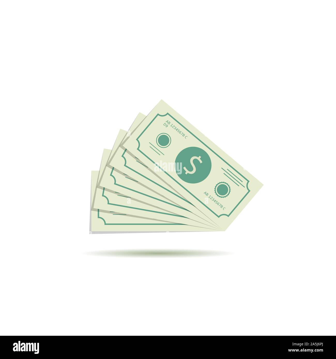 Dollaro icone vettoriali Illustrazione Vettoriale