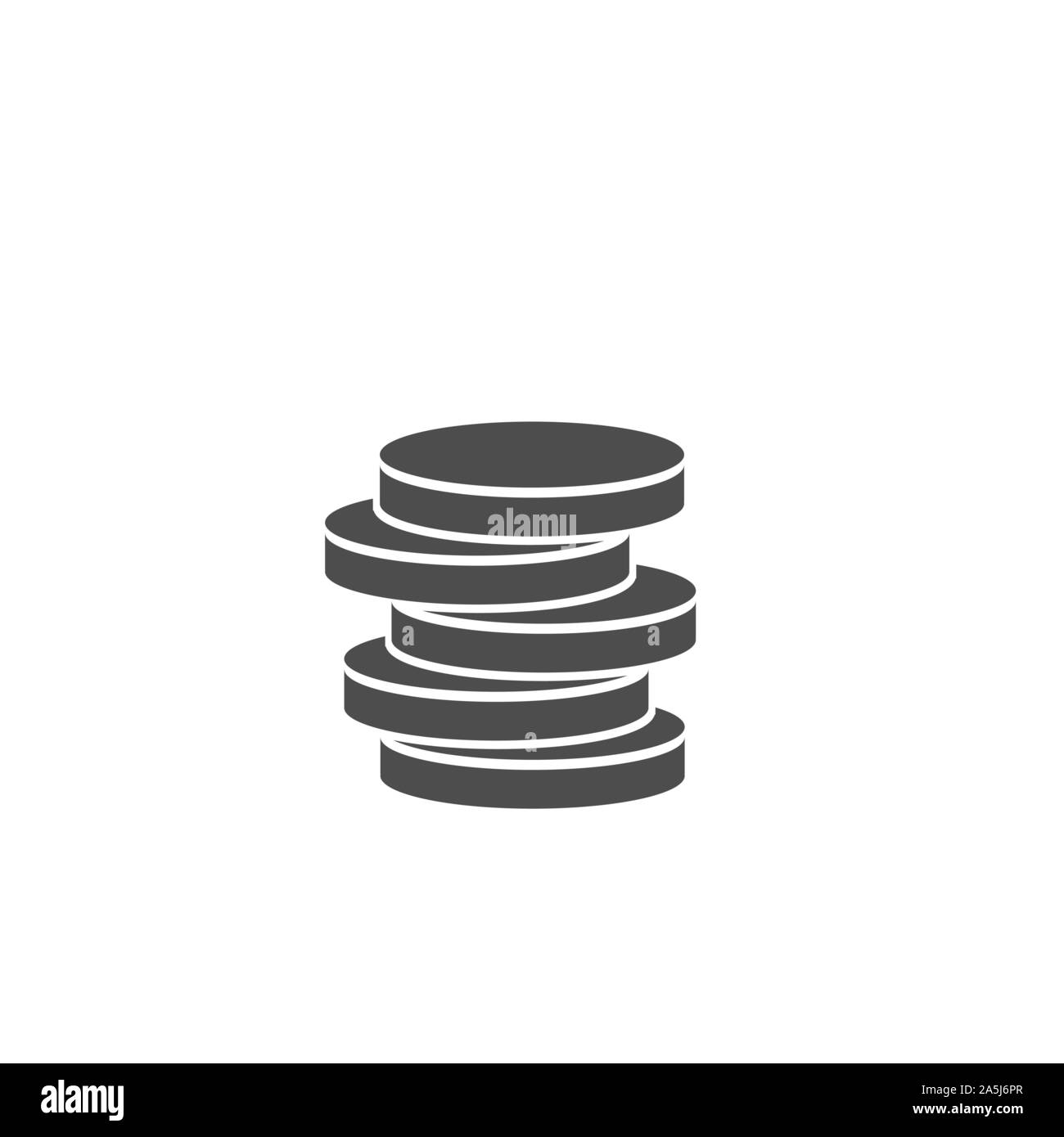 Dollar monete icona vettore Illustrazione Vettoriale