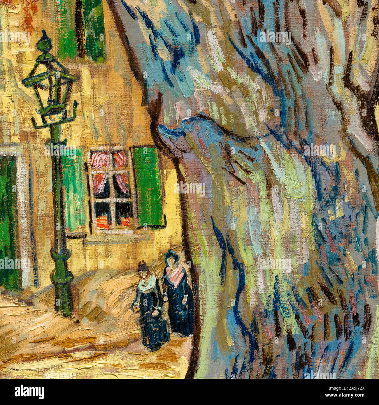Vincent van Gogh, dettaglio di pittura, i grandi alberi di platano, (Road Menders a Saint-Rémy), 1889 Foto Stock