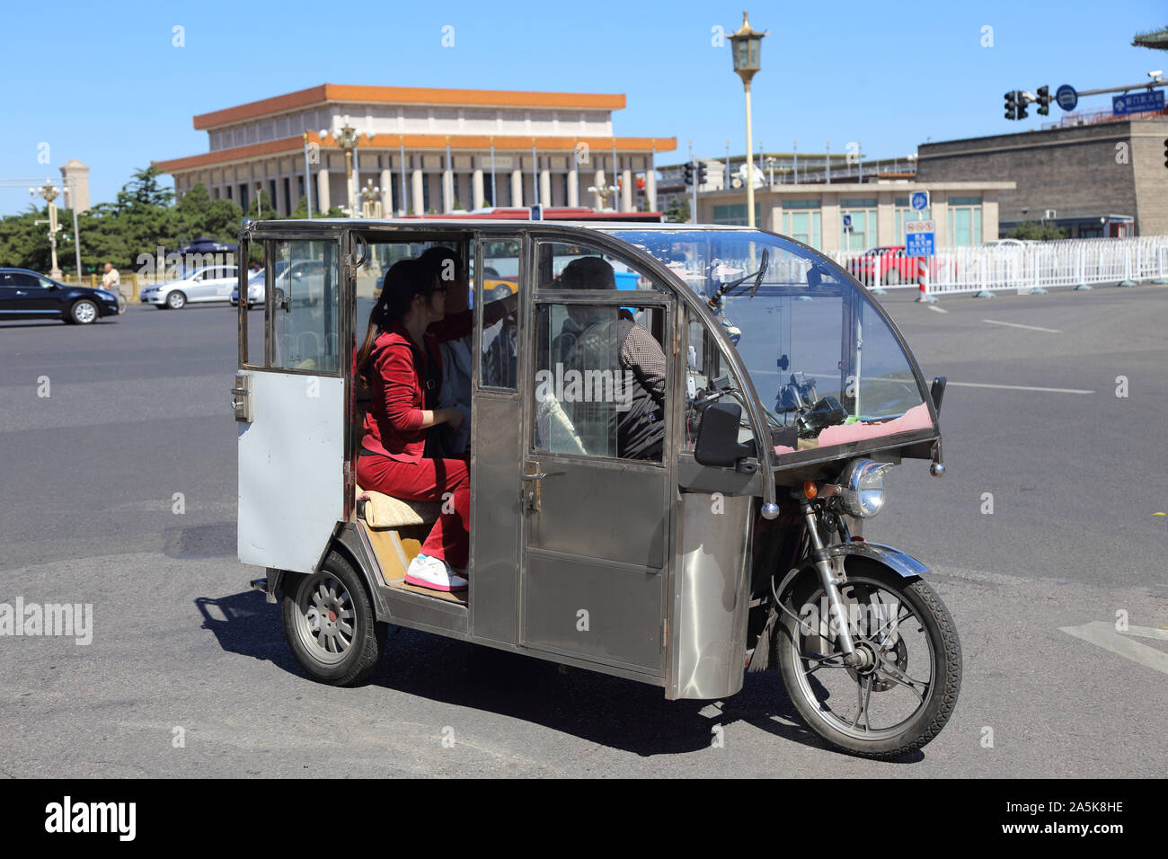 Cina Pechino Pechino Piazza Tien An Men Platz Mao, il Mausoleo di Mao Zedong Foto Stock