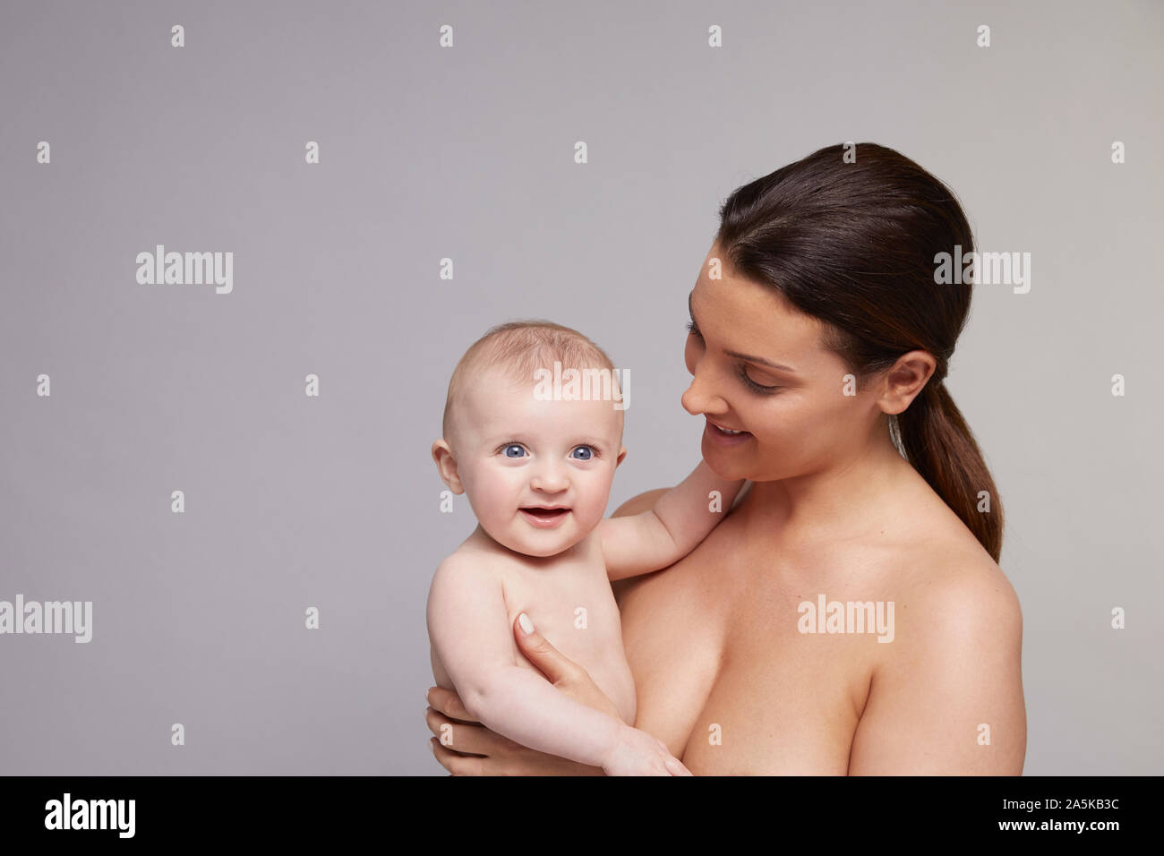 Ritratto di madre e bambino Foto Stock