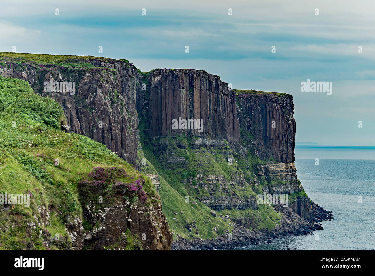 Kilt Rock, Trotternish, Isola di Skye in Scozia Foto Stock