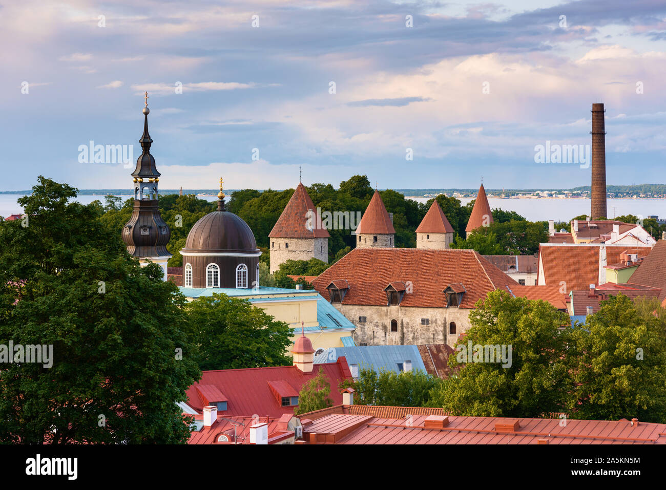 Vista di Tallinn, Estonia Foto Stock