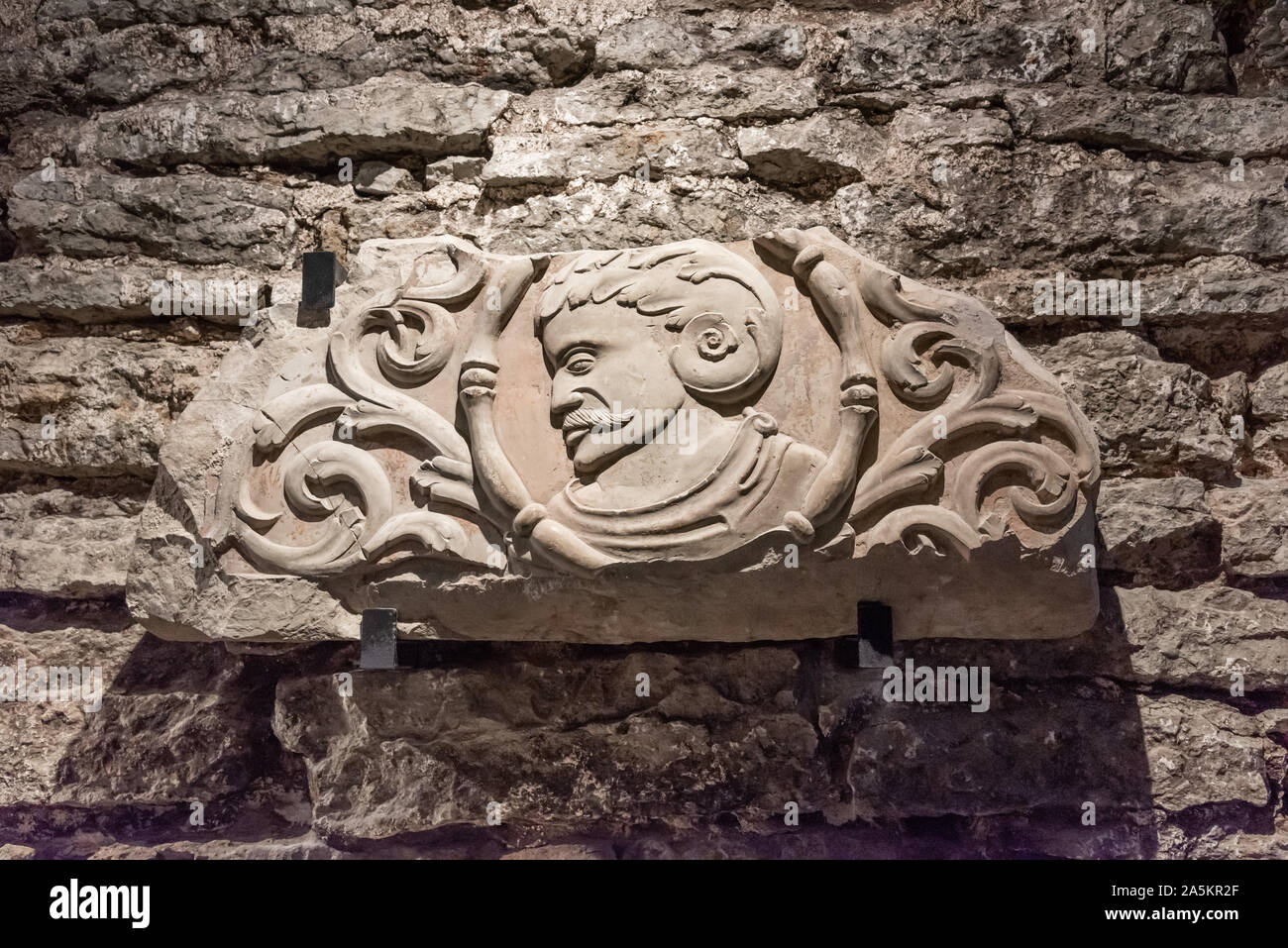 Pietra scolpita Museum, Bastione passaggi & gallerie, Tallinn, Estonia Foto Stock