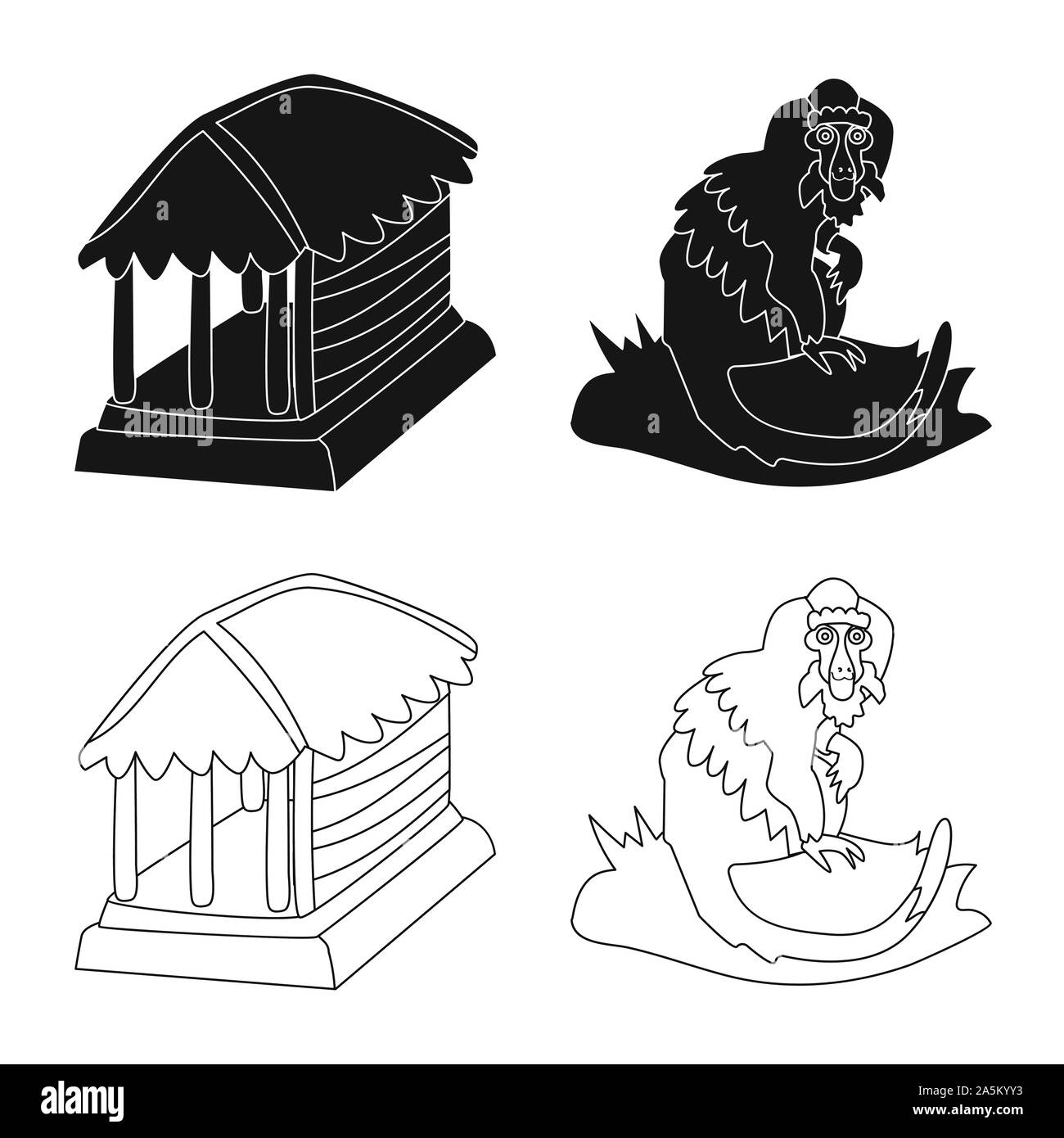 Vettore di design e logo di viaggio. Set di e il tradizionale simbolo azionario per il web. Illustrazione Vettoriale