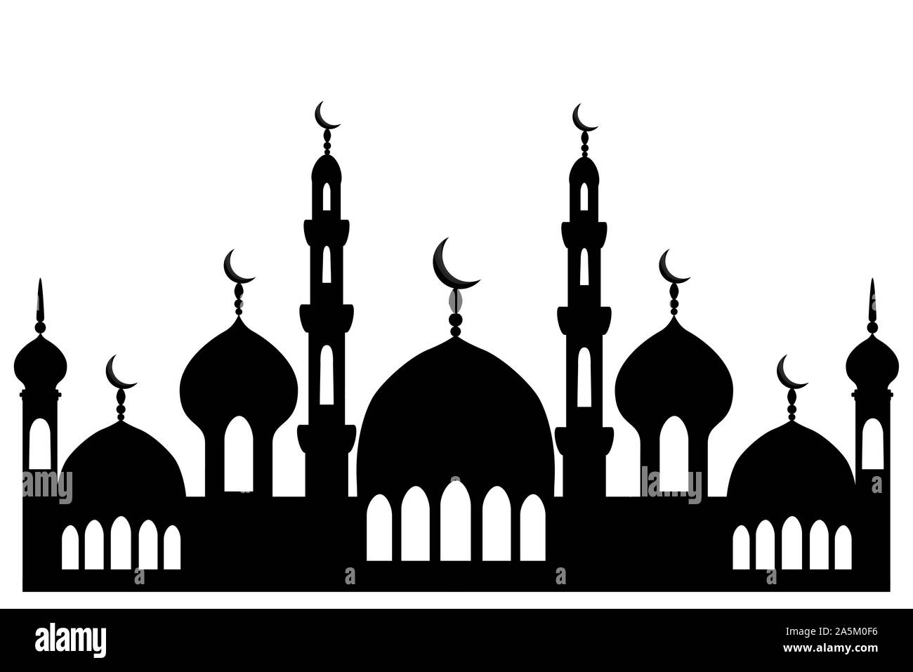 Illustrazione a tema diversi tipi moschee, Minareto di vacanza di celebrazione del Ramadan. Moschea disegno costituito da grandi impostare collezione religiosa minar Illustrazione Vettoriale