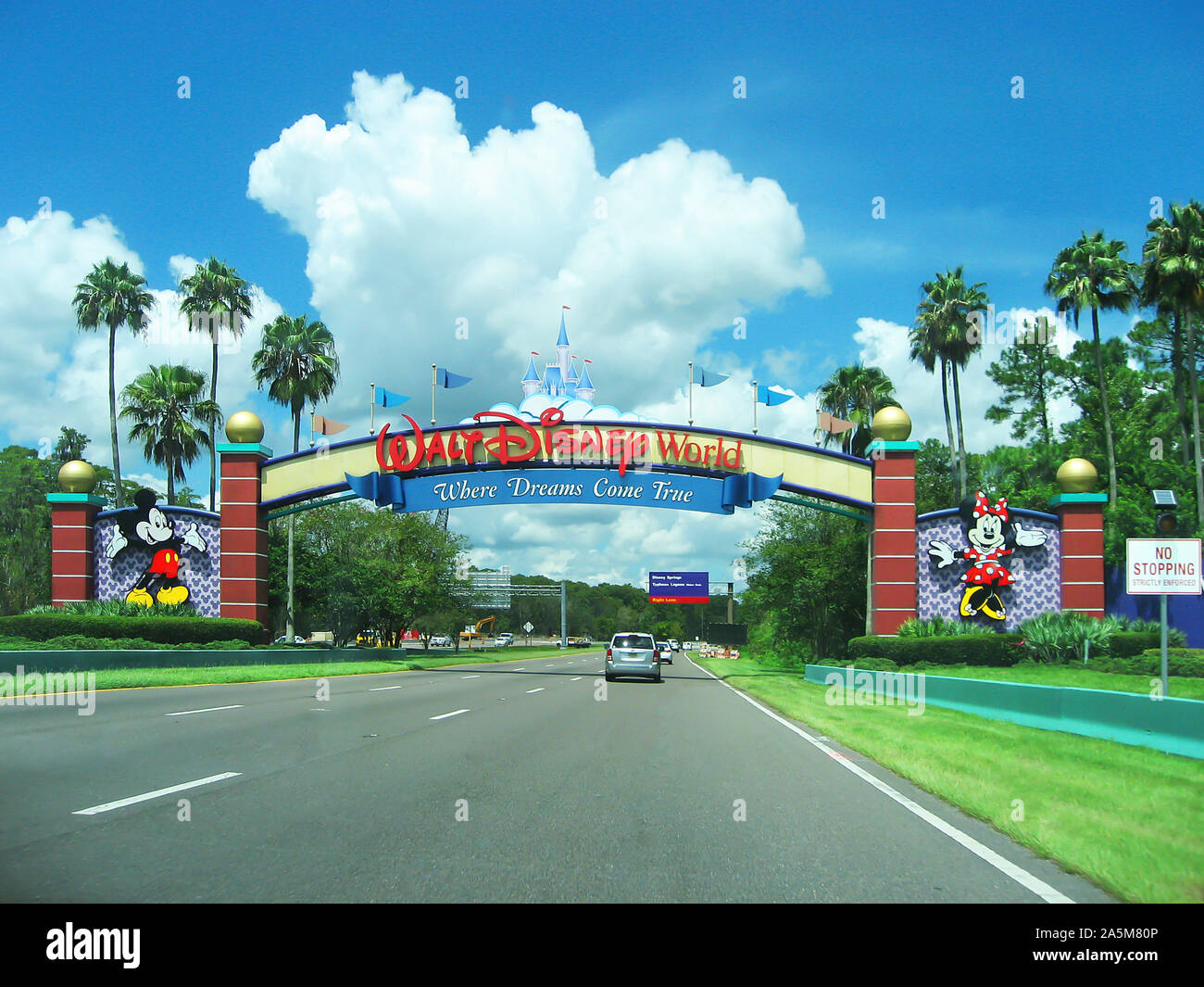 Ingresso del Walt Disney World in Orlando, STATI UNITI D'AMERICA Foto Stock