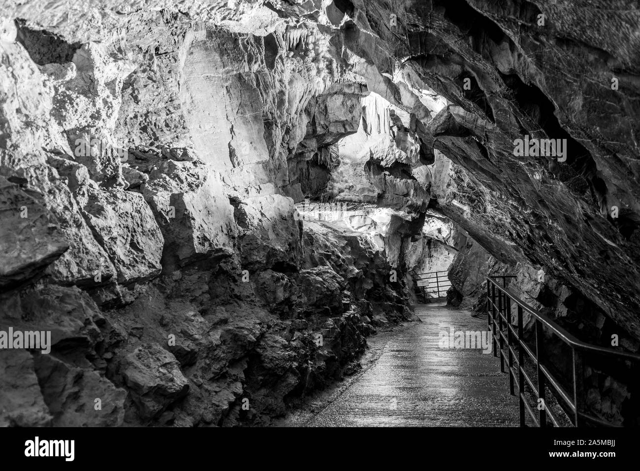 Cuevas subterráneas Foto e Immagini Stock in Bianco e Nero