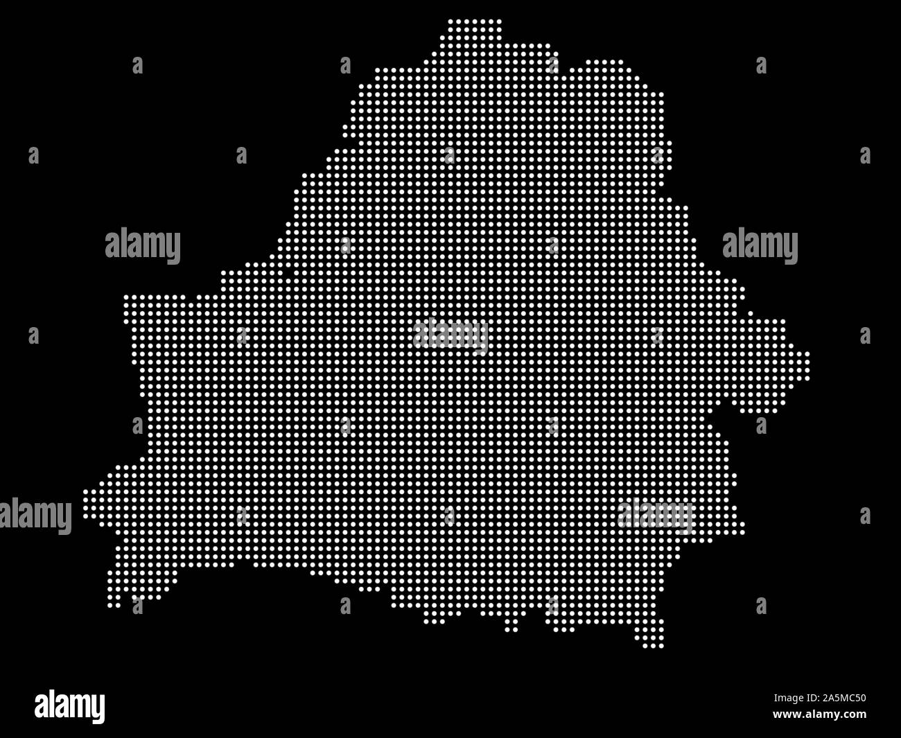 La Bielorussia Mappa di mezzitoni illustrazione vettoriale EPS 10. Illustrazione Vettoriale