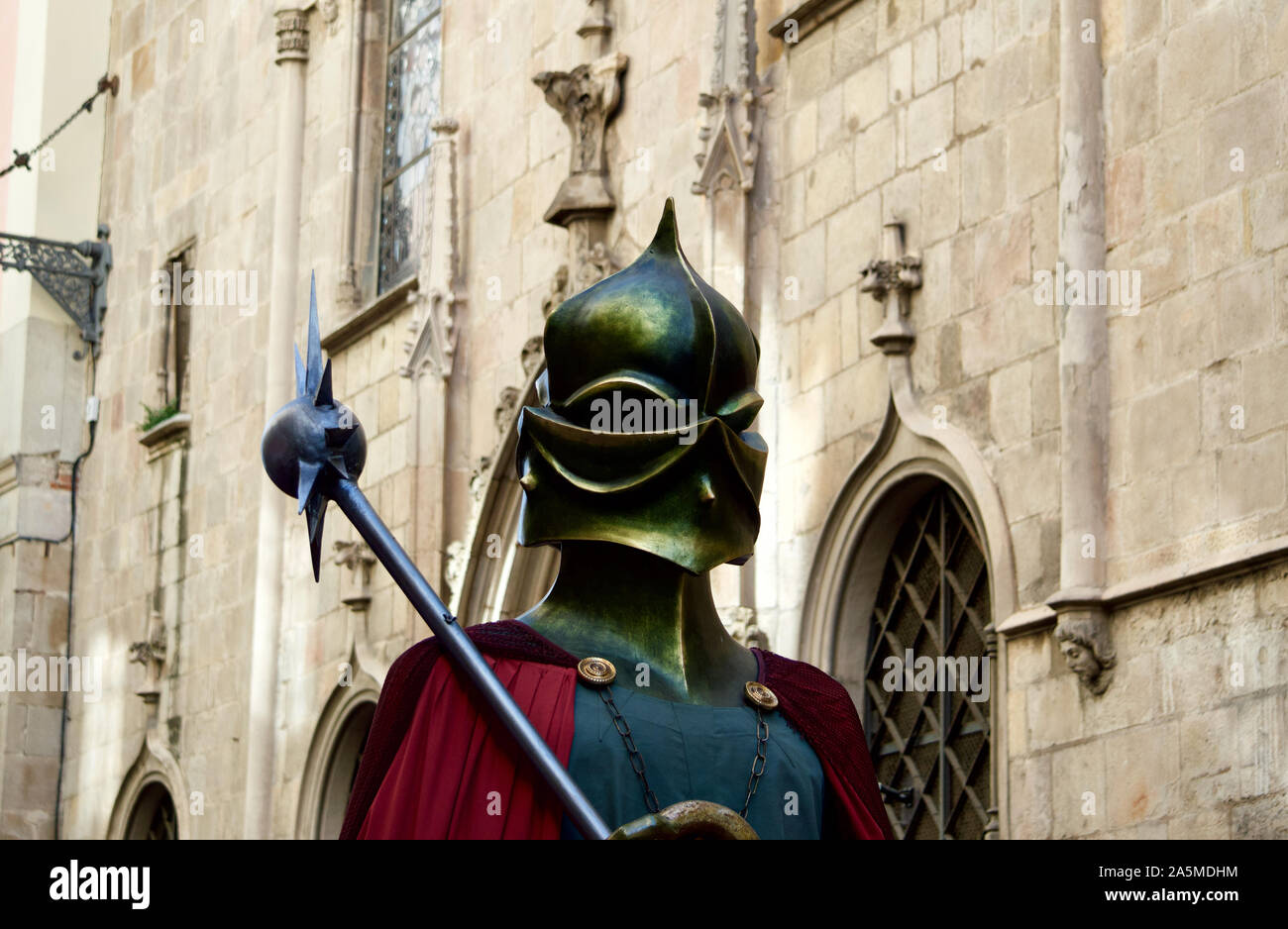 La Parata dei giganti durante la Merce Festival 2019 a Placa de Sant Jaume a Barcellona, Spagna Foto Stock