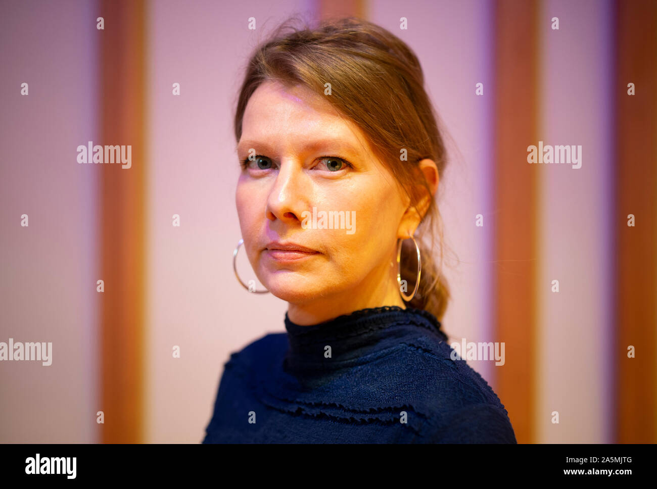 Manchester, Regno Unito. Il 21 ottobre 2019. Poeta canadese Karen Solie appare al Manchester Festival della letteratura. © Russell Hart/Alamy Live News. Foto Stock