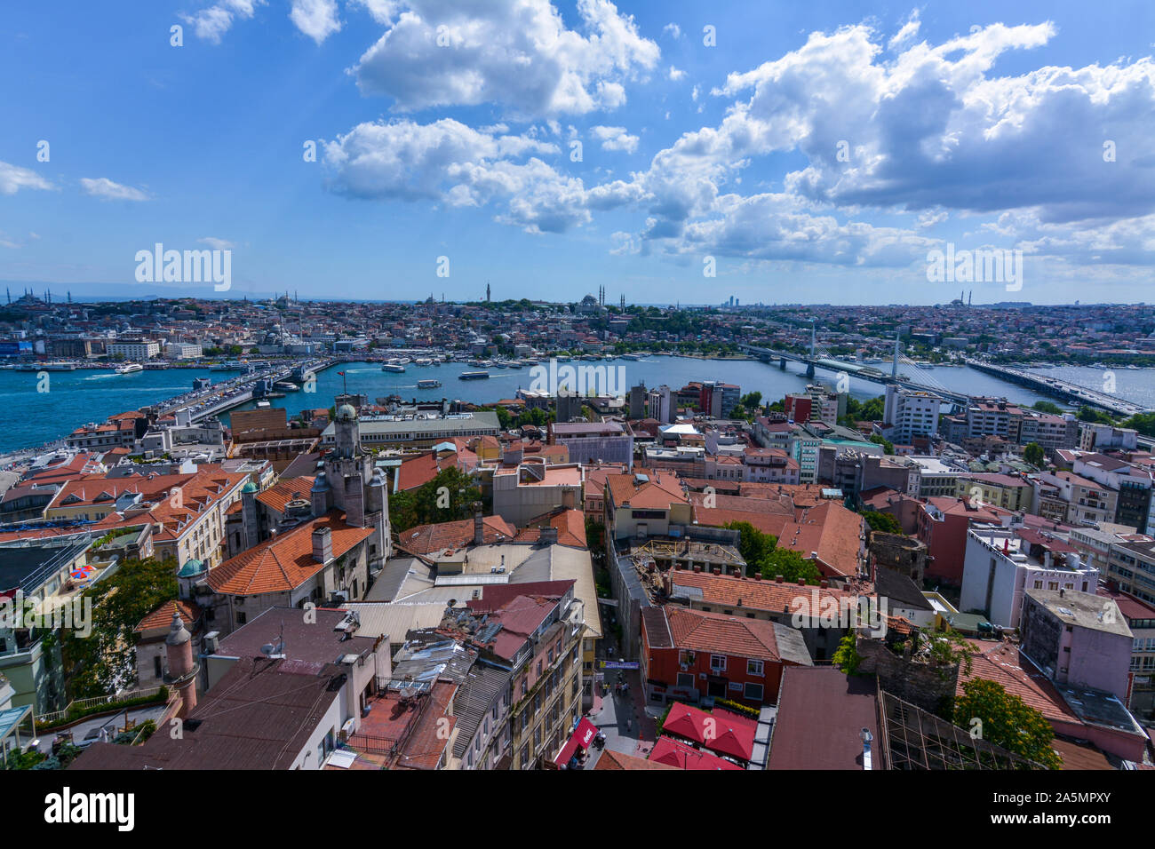 Vedute aeree di Istanbul in Turchia Foto Stock