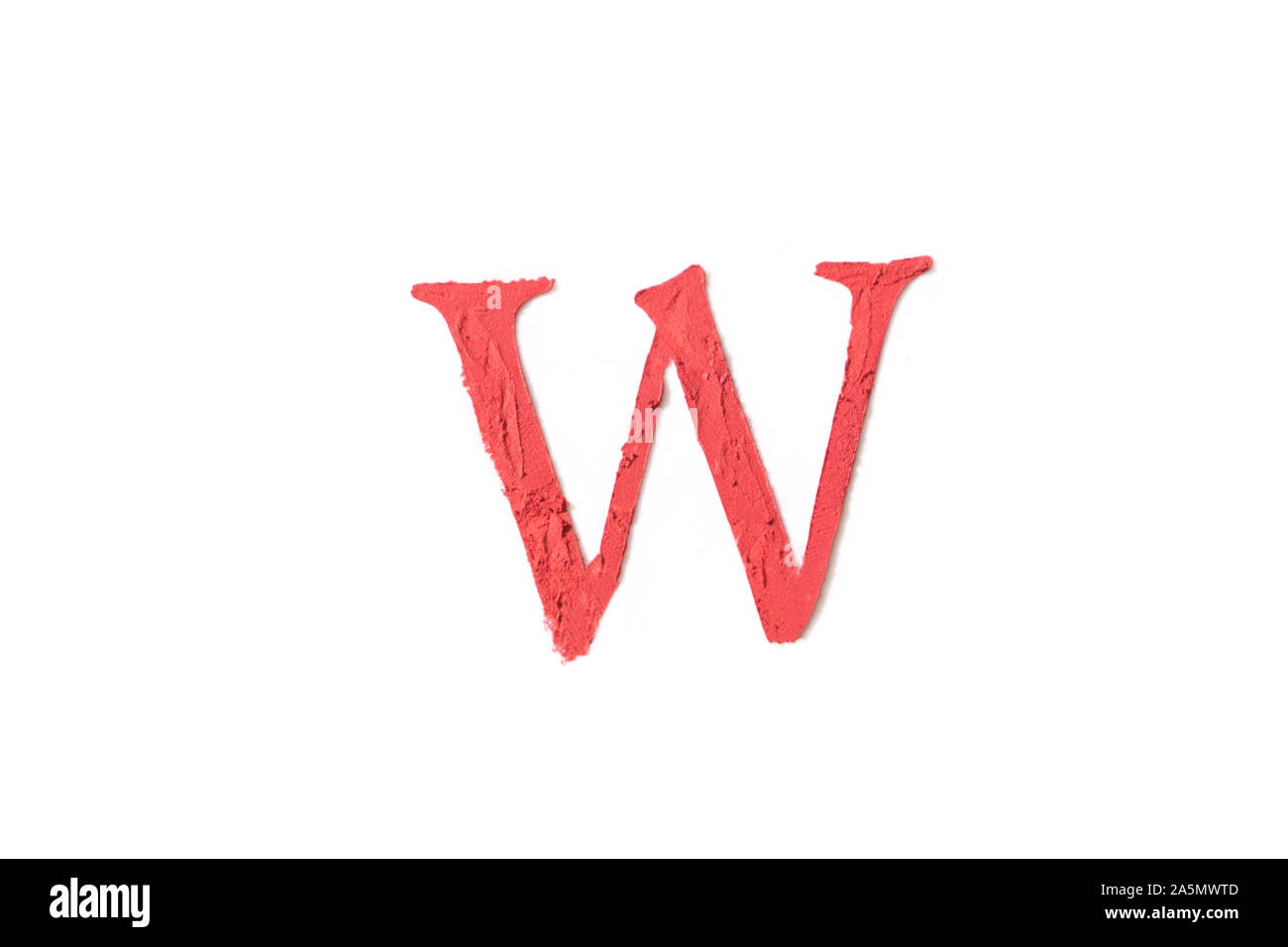 Font letter la scrittura a mano alfabeto di rossetto Foto Stock