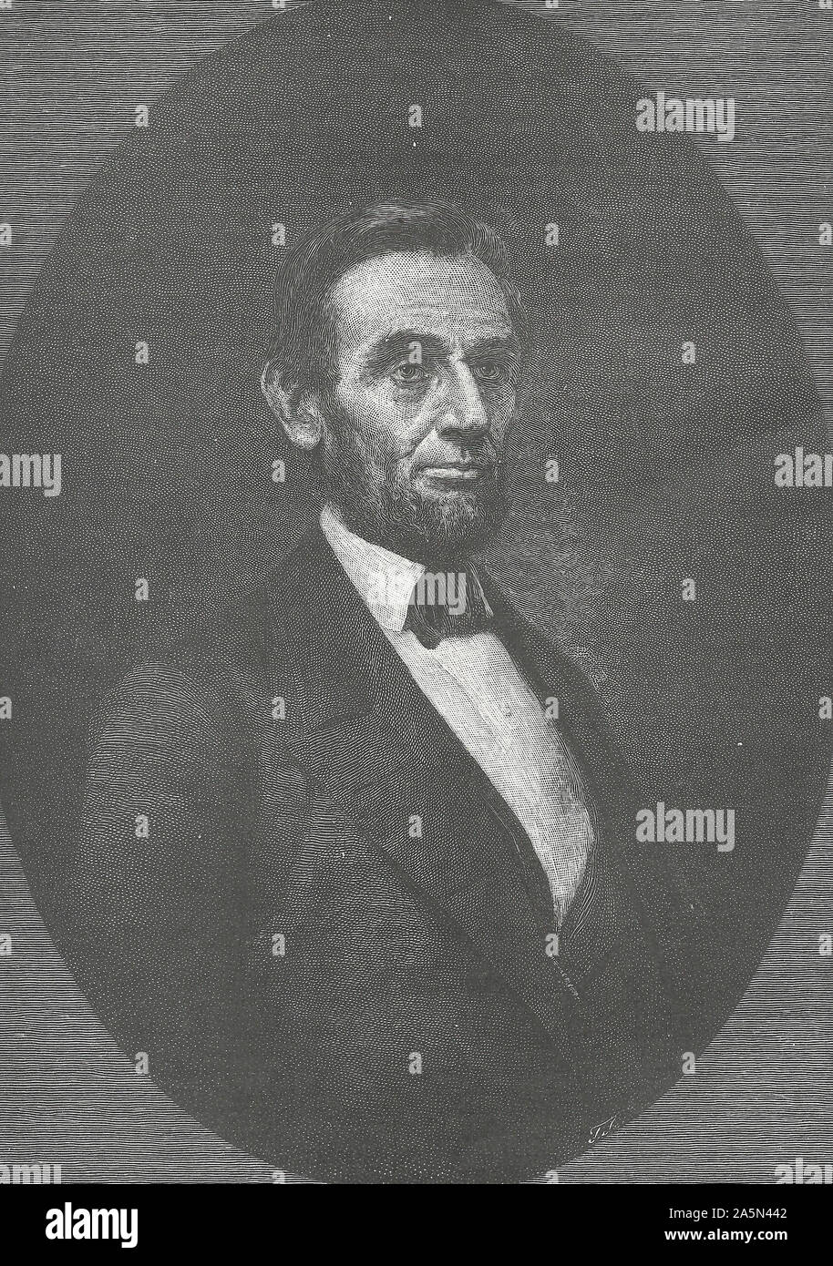Il presidente Abraham Lincoln, 26 gennaio 1861, in Springfield, Illinois Foto Stock