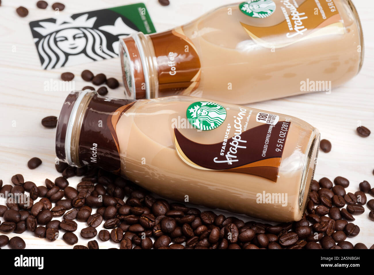BANGKOK, Tailandia - 03 Marzo 2017: Bottiglia di Starbucks Frappuccino bevanda caffè 9,5 once. Foto Stock