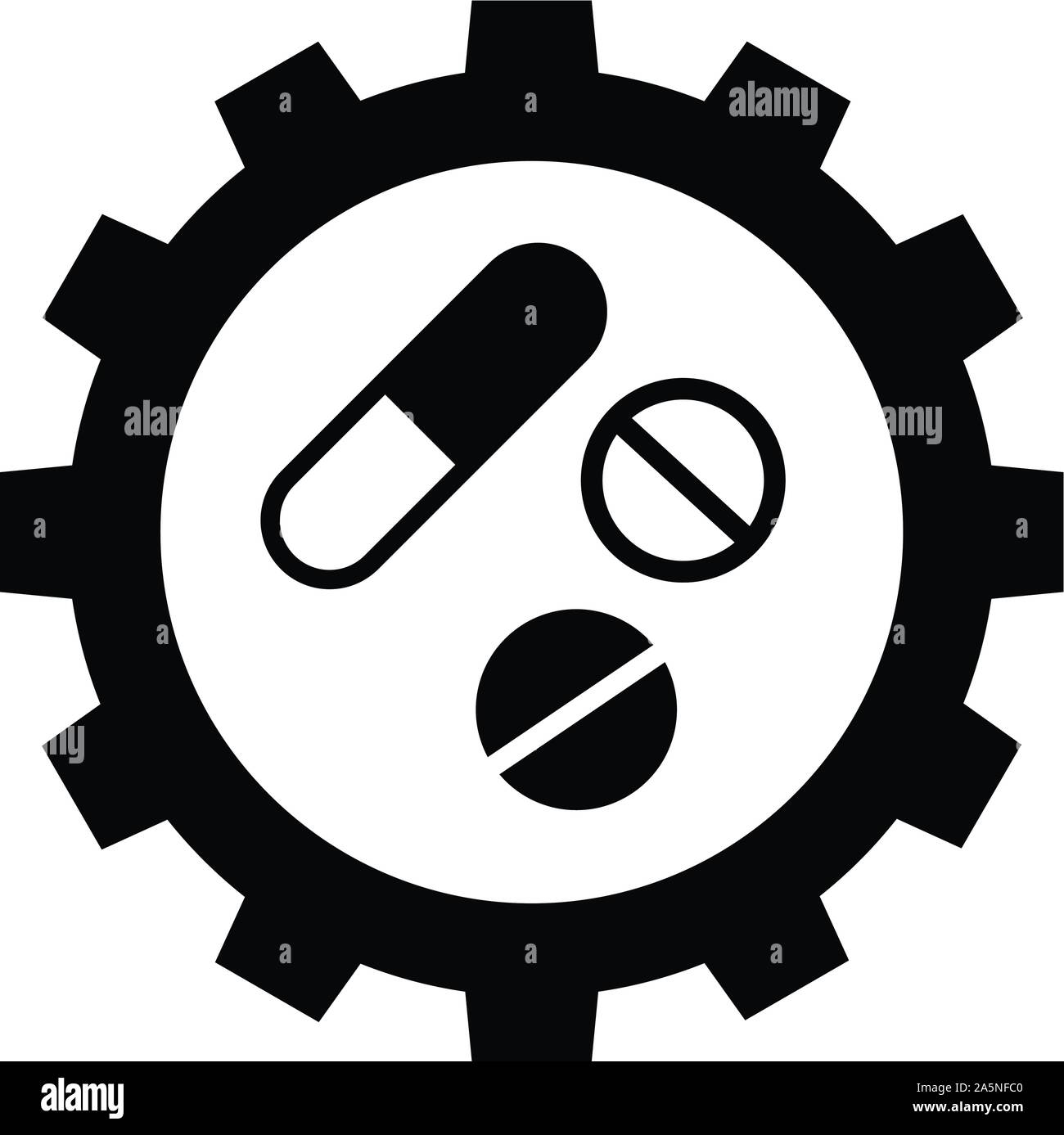 Industria farmaceutica icona segno, illustrazione vettoriale Illustrazione Vettoriale