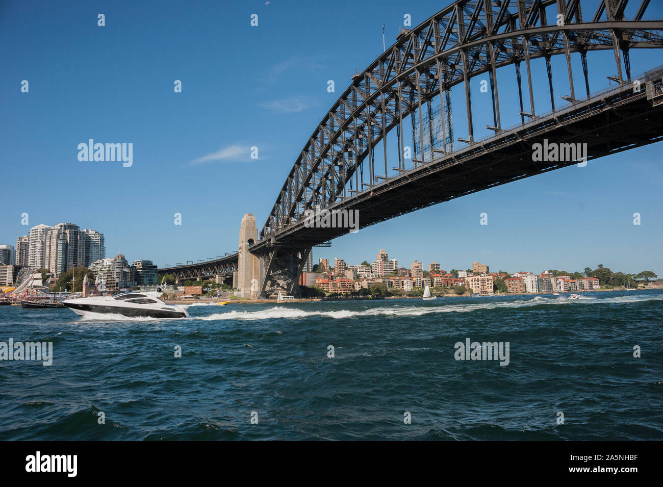 Il Sydney Harbour Bridge struttura. Australia. Foto Stock