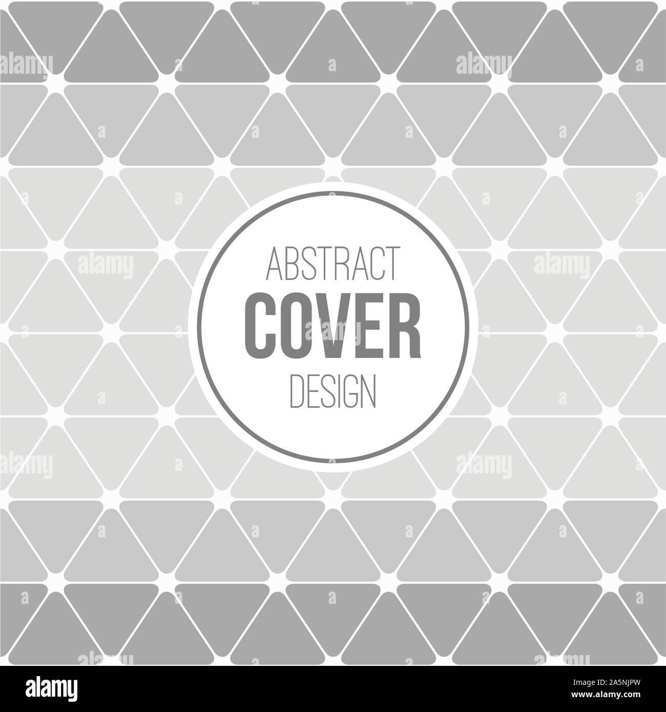 Abstract concetto creativo modello di impaginazione. I triangoli arrotondati coperchio. Coperchio alla moda, scheda, flyer, Poster, brochure design. Colori bianco e grigio. Vettore Illustrazione Vettoriale