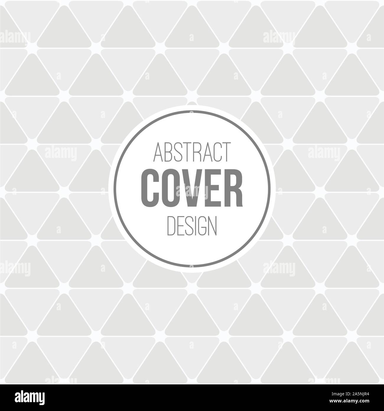 Abstract concetto creativo modello di impaginazione. I triangoli arrotondati coperchio. Coperchio alla moda, scheda, flyer, Poster, brochure design. Colori bianco e grigio. Vettore Illustrazione Vettoriale