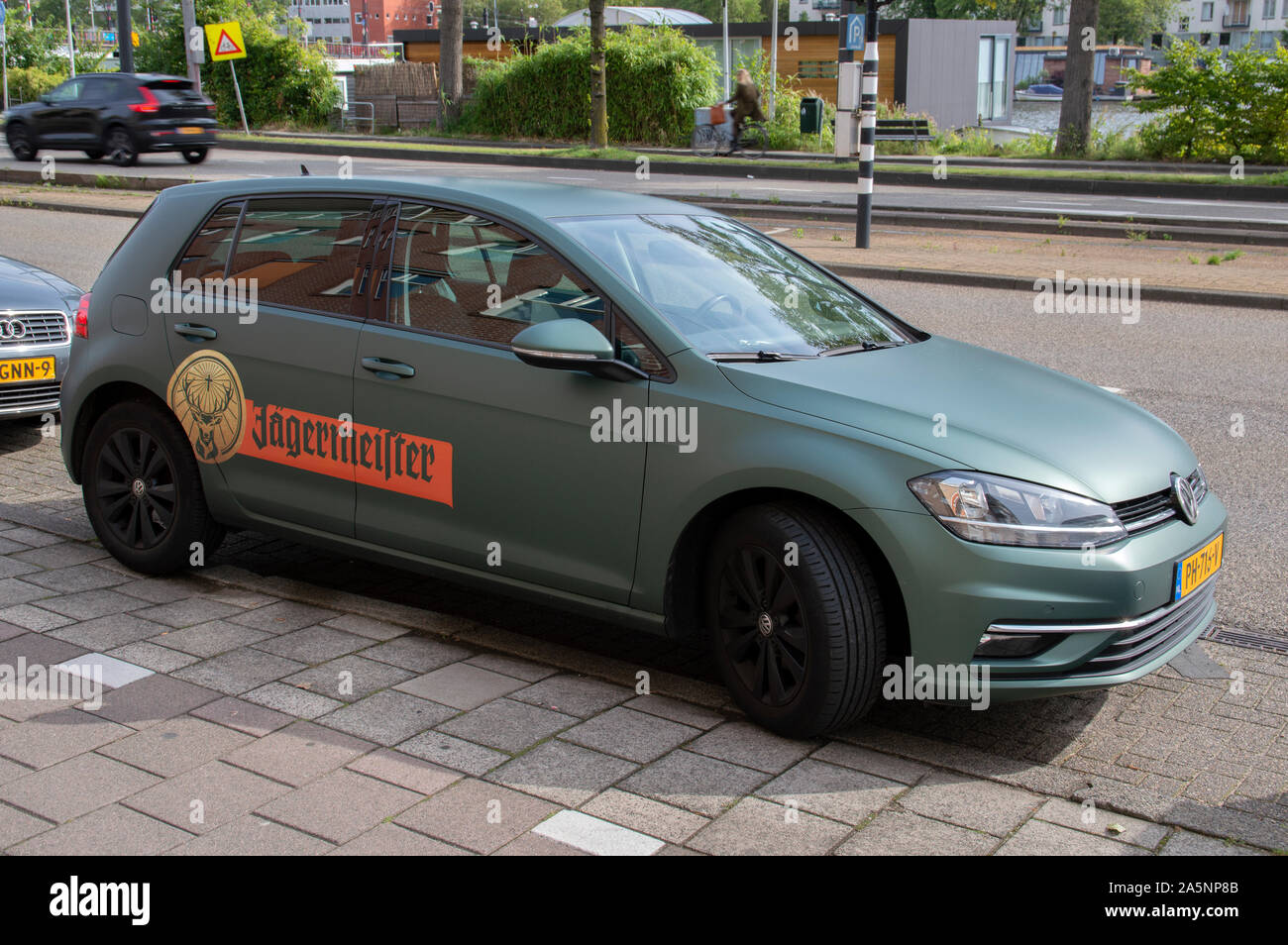 Società Jägermeister auto a Amsterdam Paesi Bassi 2019 Foto Stock